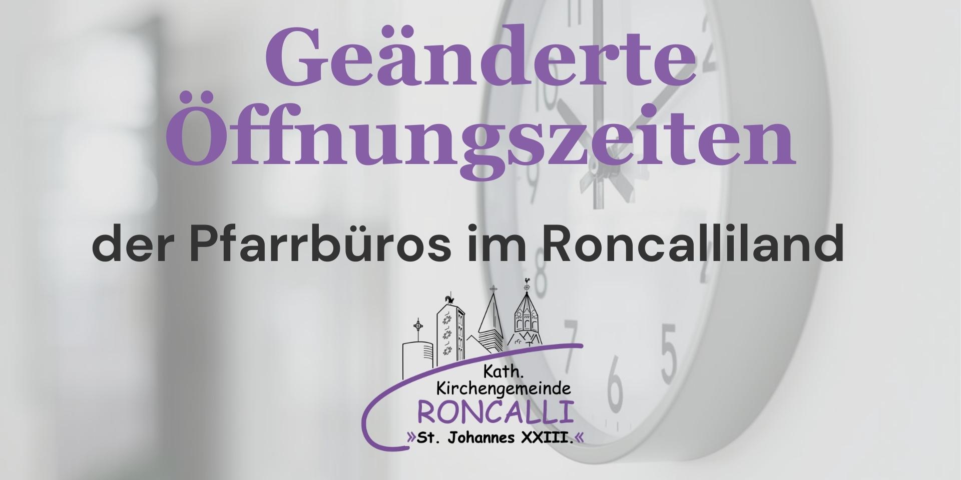 Geänderte Öffnungszeiten